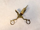 Vintage Brass Candle Wick Trimmer Snuffer Scissors