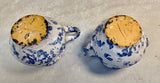 Bybee Blue and White Spongeware Pottery Set