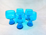 Electric Blue iitala Solare Goblets - Set of 5