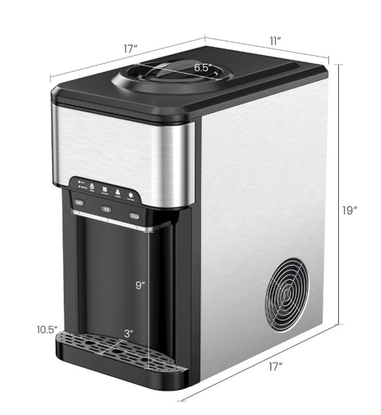 Costway 3-in-1 Water Cooler Dispenser w/Built-in Ice Maker, Temp Settings- Fits 3-5 Gallon Bottle - Brand New!