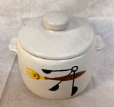 MCM West Bend Stoneware Crock with Lid