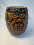 Hand-Painted Gourd Vessel
