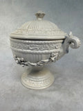 Vintage Imperial Porcelain Footed Compote Dish with Lid