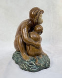 Vintage Mother Monkey and Baby Figurine