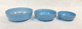 Vintage Bridge Club Blue Glass Nut Dishes