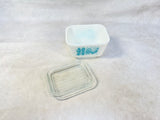 Set of Five Pyrex 501 Refrigerator Dishes with 2 Lids