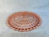 Jeanette Glass Windsor Diamond Pink Platter