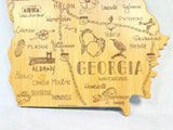 State of Georgia Bamboo Cutting Board