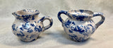 Bybee Blue and White Spongeware Pottery Set
