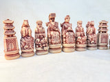 Chinese Themed Carved Resin Chess Pieces