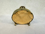 Vintage Hollywood Regency Oval Ormolu Style Brass Jewelry Box