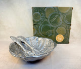 Wilton Armetale CAbbage Leaf Salad Bowl with Serving Utensils