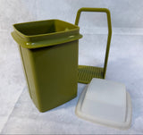 Vintage Tupperware Pick-a-Deli Pickle Holder in Avocado Green
