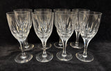 Set of 8 Atlantis Castelo Cut Crystal Water Goblets
