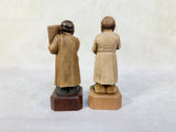 Hand-Carved Wooden Doctor Figures - Set of 8