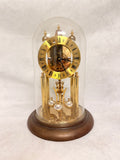 Vintage Elgin German S. Haller Anniversary Glass Dome Clock