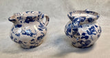 Bybee Blue and White Spongeware Pottery Set