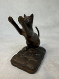 Vintage Bronze Cat Bookend