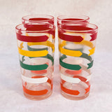 Anchor Hocking Striped Tumblers - Set of 4