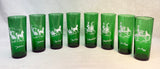 Nostalgic Anchor Hocking Green Glass Tumblers