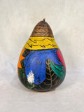 Colorful Hand-Painted Gourd Birdhouse