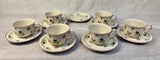 Villeroy & Boch Petit Fleur - Set of 6 Cups and 7 Saucers