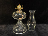 Traditional Glass and Brass Oil Lamp