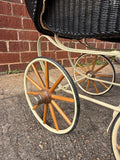 Vintage Wicker Doll Stroller with Madame Alexander Doll
