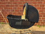 Vintage Wicker Doll Stroller with Madame Alexander Doll
