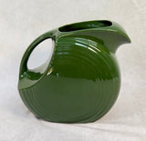Large Fiesta Ware Disk Pitcher in Dark Green