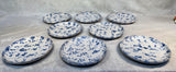 Bybee Blue and White Spongeware Pottery Set