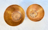 Vintage Copper Rolled Edge Mixing Bowls - Set of 2