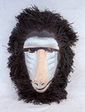 Hand-Painted Papier Maché Mandrill Monkey Mask