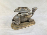 Vintage Silver-Plated Camel Figurine Candle Holder