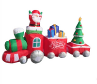 11.5 ft. LED Christmas North Pole Express Train Scene Inflatable by Gemmy - Like New!