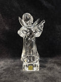German Lead Crystal Lute-Playing Angel Figurine