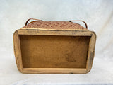 Vintage Redmon Woven Wood Picnic Basket
