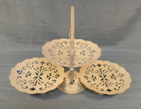 Vintage Folding Metal Dessert Stand