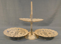 Vintage Folding Metal Dessert Stand