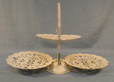 Vintage Folding Metal Dessert Stand
