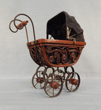 Victorian Baby Doll Rattan Carriage