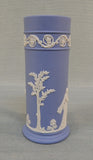 Wedgwood Blue Jasparware 6.5" Muses Spill Vase