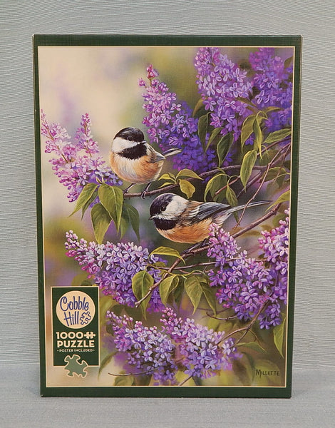 1000 Piece Chickabees and Lilacs Puzzle - Certified Complete!