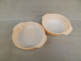 Fire King Iridescent Peach Baking Dishes, #14 & #15