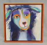 Blue Dog Original Painting by L. Balombini
