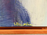 Blue Dog Original Painting by L. Balombini