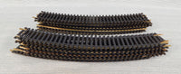 Life-Like HO Scale Brass 18" Radius 10" Curved Model Train Track - Lot of 20