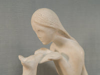 Woman with Fawn Marc LaPointe Sculpture