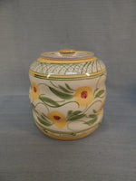 Liz Vigoda Yellow Floral Ceramic Canisters - Set of 3