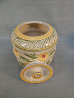 Liz Vigoda Yellow Floral Ceramic Canisters - Set of 3